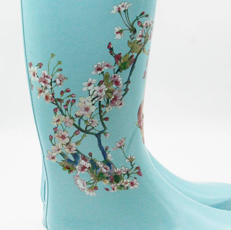 flower rain boots